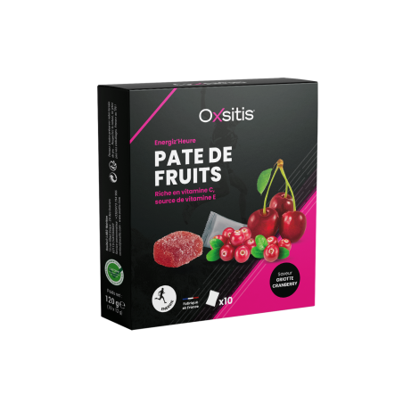 Oxsitis Pack 10 Pâtes de fruit Griotte Cranberry