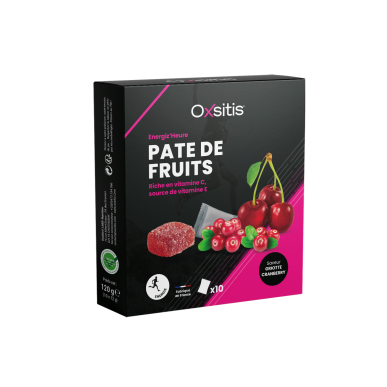 Oxsitis Pack 10 Pâtes de fruit Griotte Cranberry