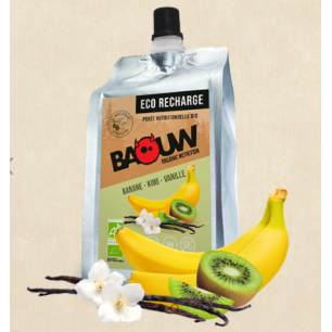 Baouw Eco Recharge Purée Banane Kiwi Vanille
