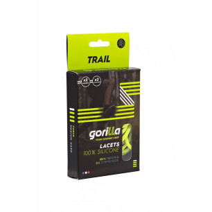 Gorilla Lacets Silicone Trail Jaune Fluo Accroches Blanches