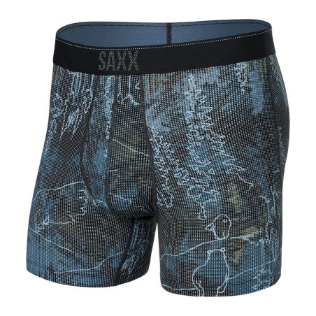 Saxx Quest Quick Dry Mesh Boxer Brief Fly Smokey Mountains Multi