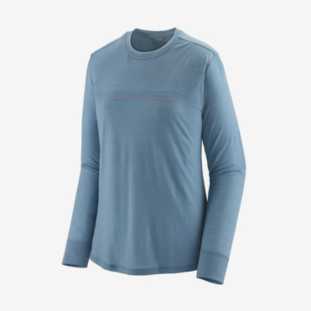 Patagonia W's L/S Cap Cool Merino Graphic Shirt Fitz Roy Fader Light Plume Grey