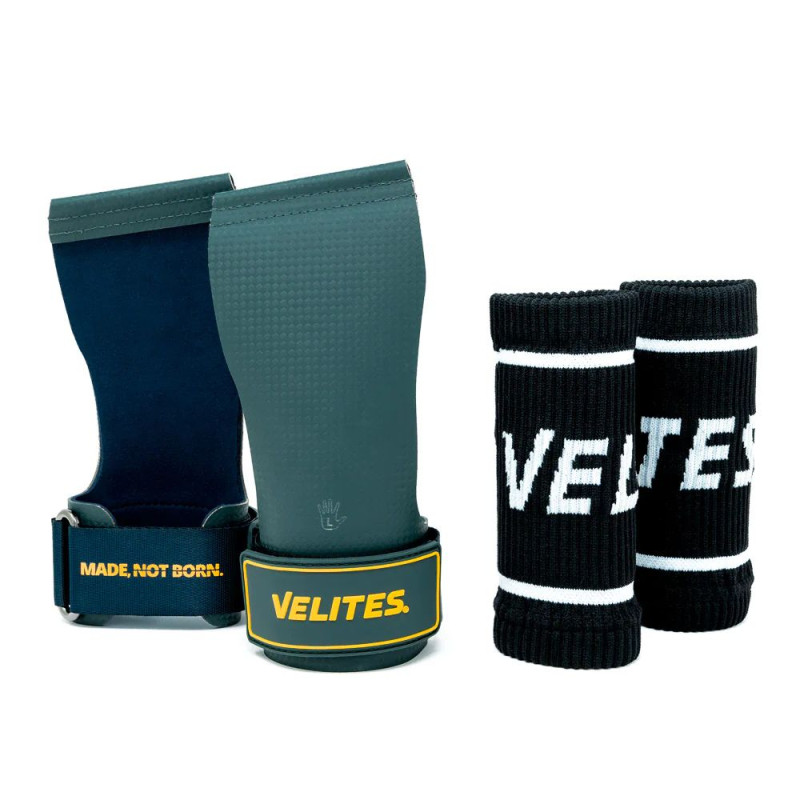 Guanti Da Allenamento Velites Paracalli Quad Pro + Polsini - Per Cross Training, Funzionale, Uso Con Magnesio, Per Atleti Fino A 90 Kg