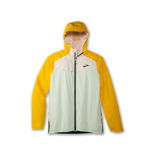 Brooks High Point Waterproof Jacket Glacier Green/Ecru/Lemon