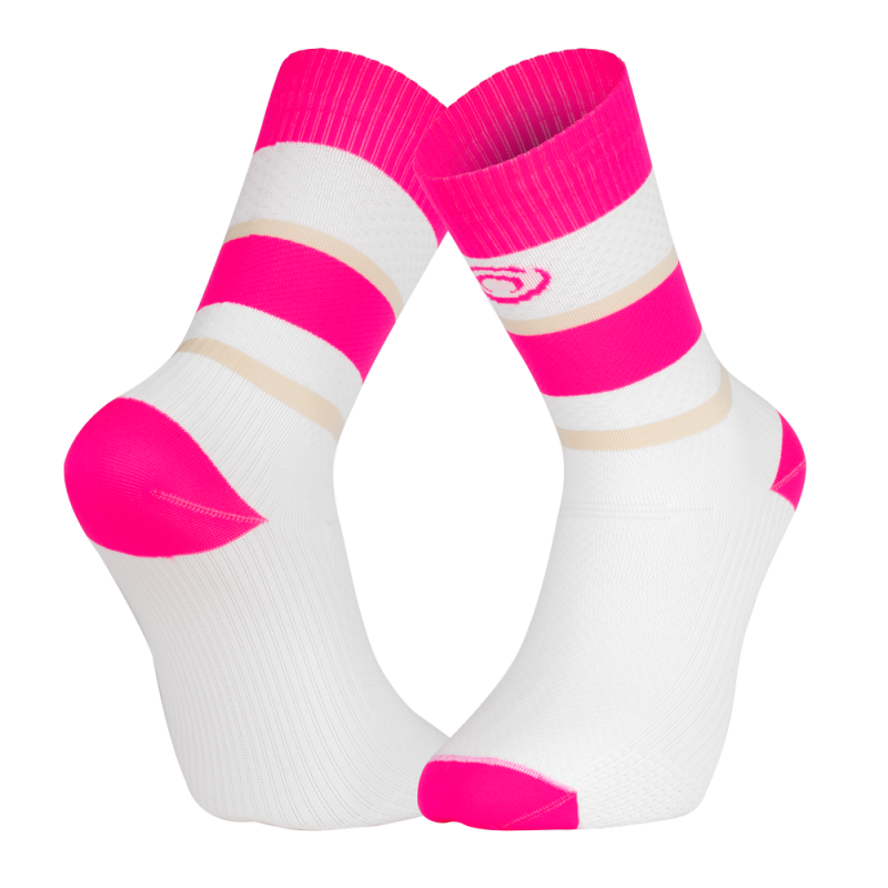 BV Sport Socquette Light Run "Haute" Ibiza-Rose/Beige