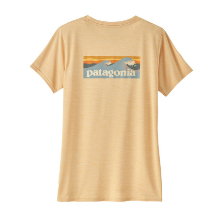 Patagonia W's Cap Cool Daily Graphic Shirt Waters Boardshort Logo: Sandy Melon X-Dye