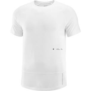 Salomon T-Shirt Cross Run GFX Homme White