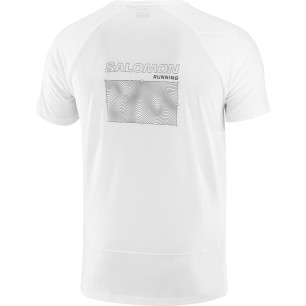 Salomon T-Shirt Cross Run GFX Homme White