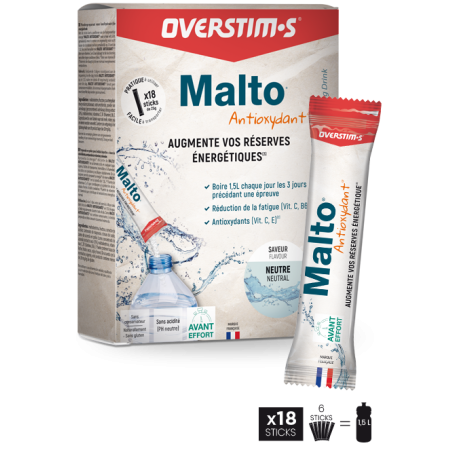 Overstim's Malto Antioxydant Neutre 18 Sticks