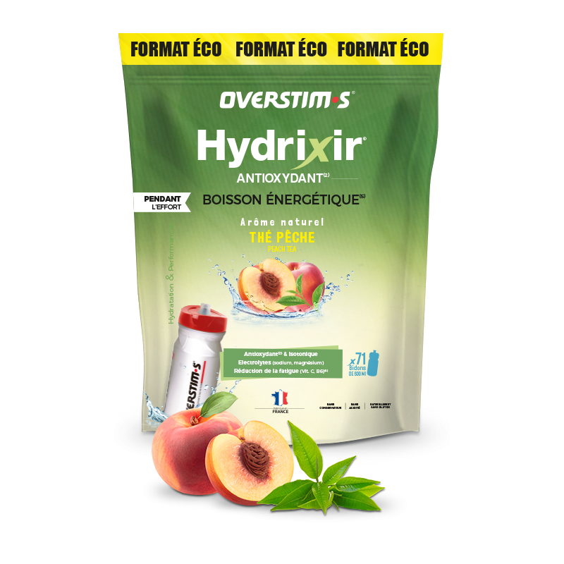 Overstim's Hydrixir Antioxydant Format Eco 3kg Thé Pêche