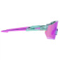AZR Lunettes de Soleil Race RX Crystale Vernie Turquoise/Ecran Hydrohobe Rose