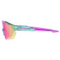 AZR Lunettes de Soleil Race RX Crystale Vernie Turquoise/Ecran Hydrohobe Rose