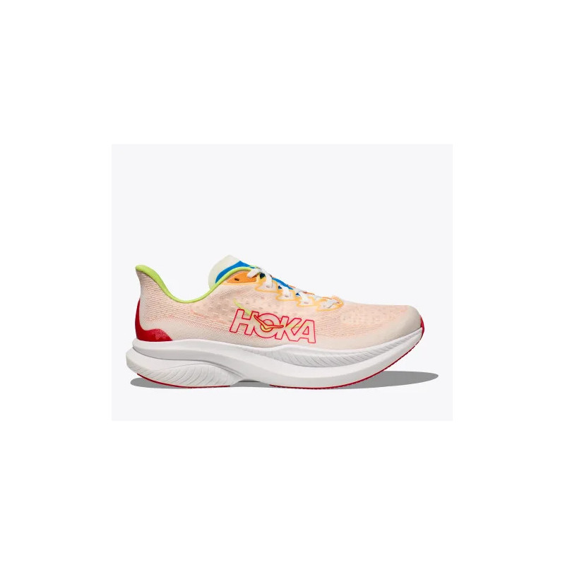 Hoka Mach 6 Homme White / Solar Flare