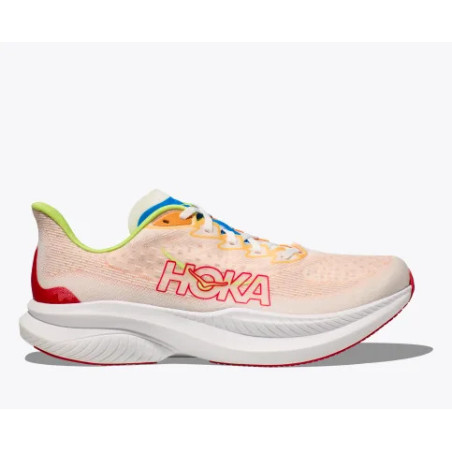 Hoka Mach 6 Homme White / Solar Flare