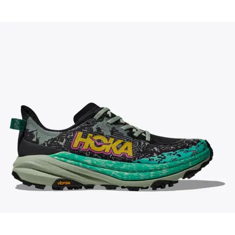 Hoka Speedgoat 6 Femme Black/Aloe Vera
