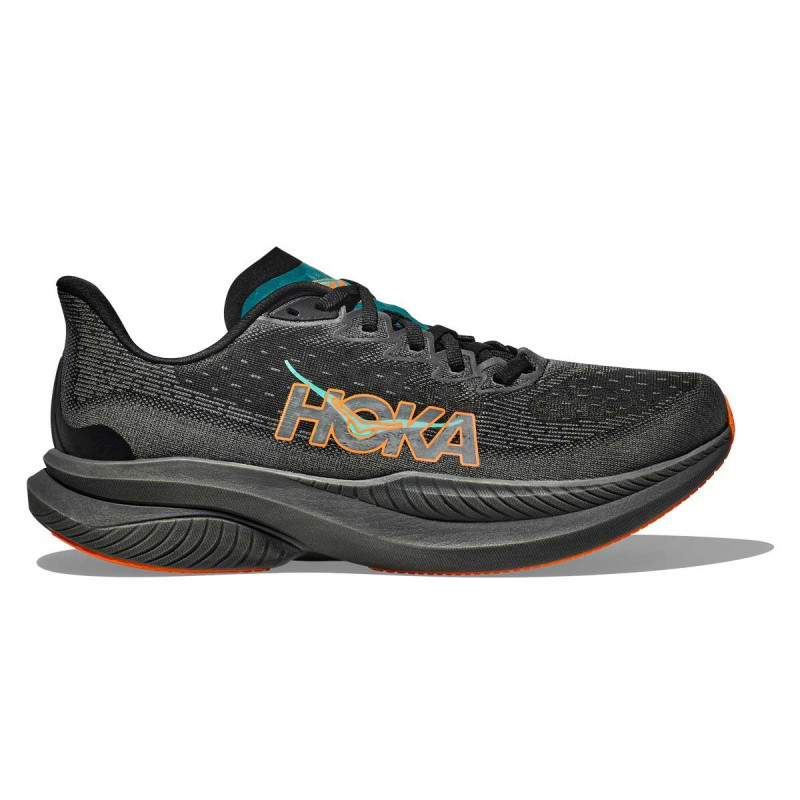 Hoka Mach 6 Homme BLACK/ELECTRIC TANGERINE