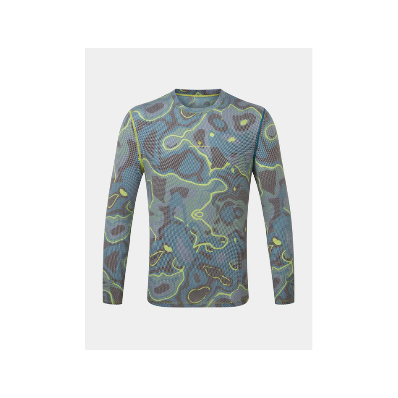 Ronhill Tech Golden Hour L/S Tee Homme Deep Teal Heat Map