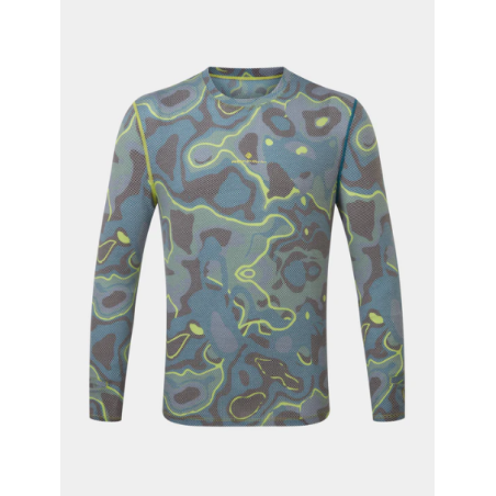 Ronhill Tech Golden Hour L/S Tee Homme Deep Teal Heat Map