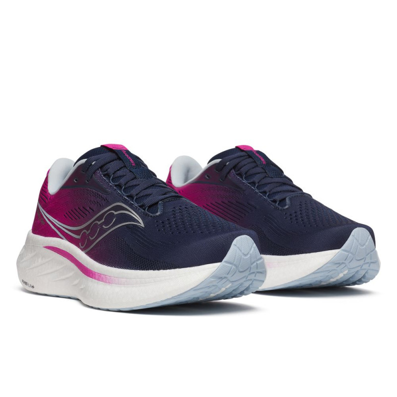 Saucony Ride 18 Femme Marine/Fuchsia