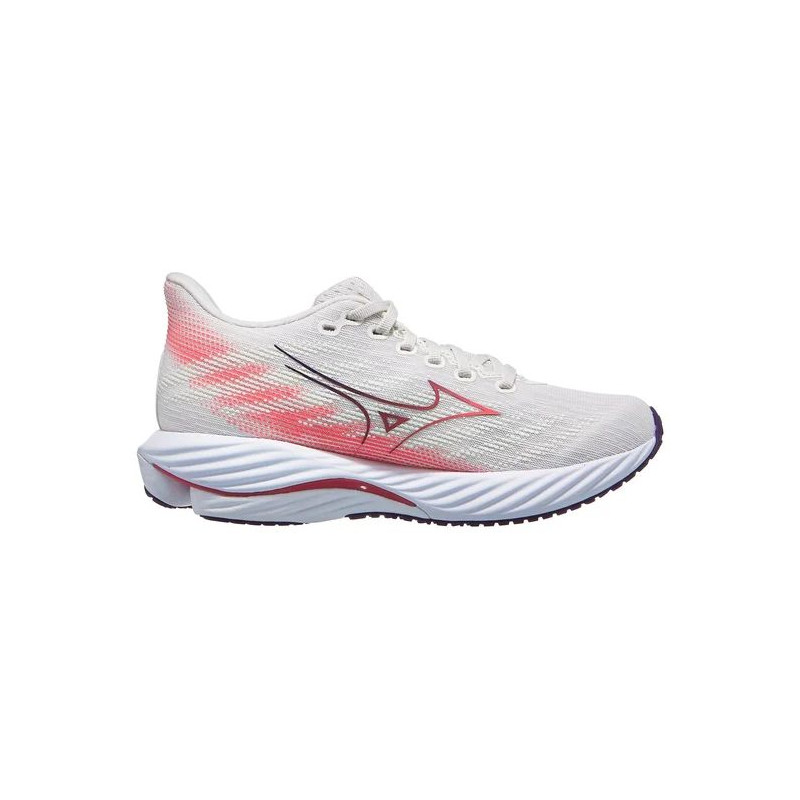 Mizuno Wave Rider 28 Femme Snow White/Camelia Rose/V.Ind