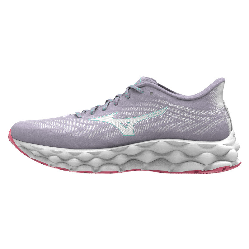 Mizuno Wave Sky 8 Femme  Thistle/White/Camellia Rose