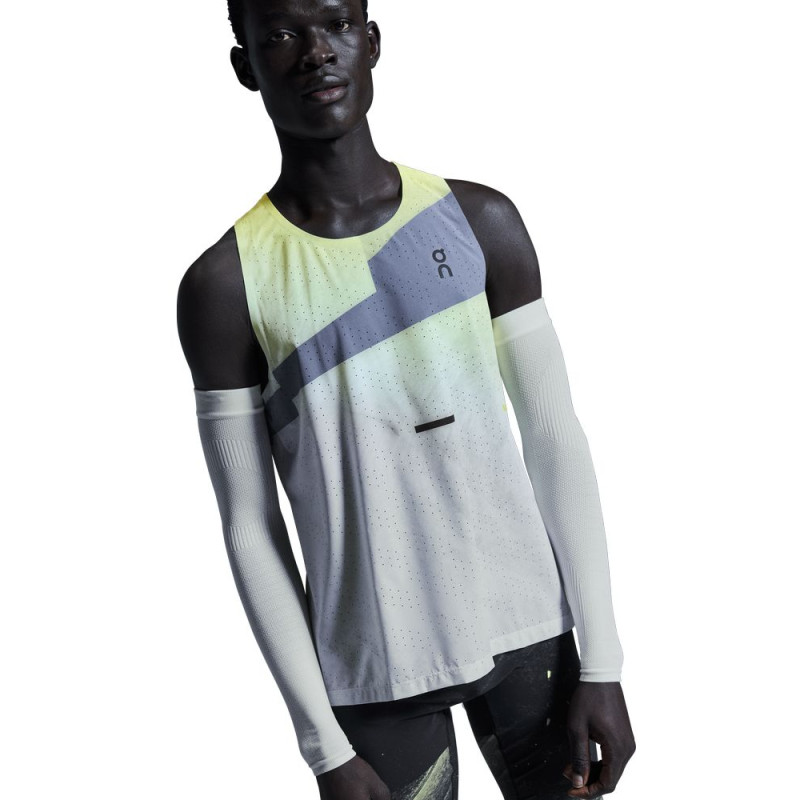 On Running Race Singlet Homme Limelight/Glacier