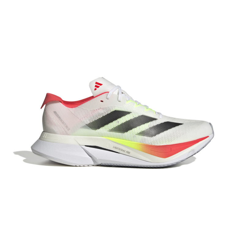 Adidas Adizero Boston 12 Femme  FTWWHT/CBLACK/LUCRED