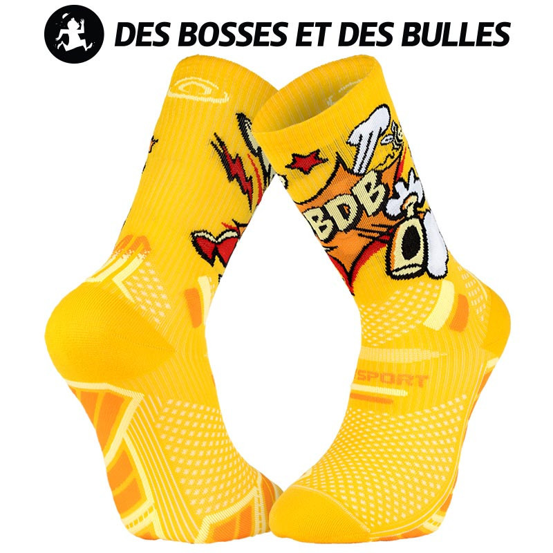 Bv Sport Socquette Trail Ultra.2 Collector "DBDB" Pop Jaune