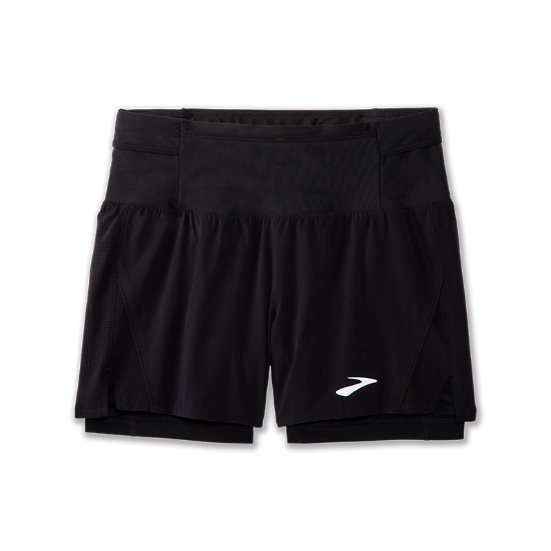 Brooks High Point 5" 2-in-1 Short 2.0 Homme Black
