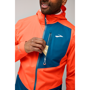 Brooks High Point Waterproof Jacket 2 Homme Flame/Deep Sea