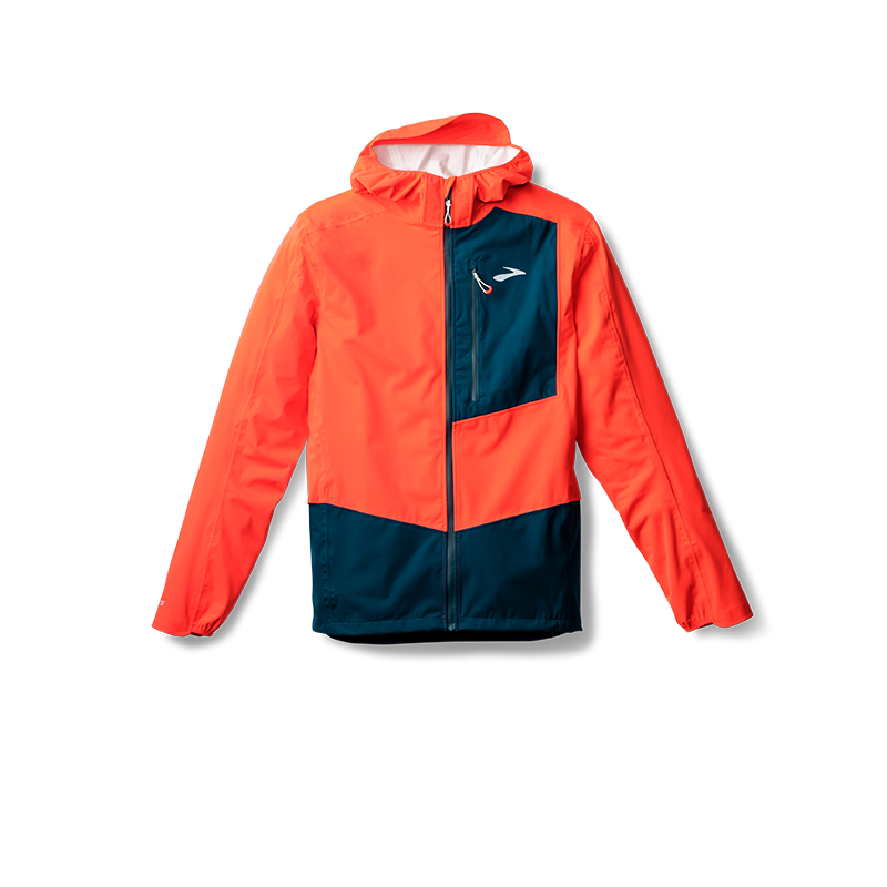 Brooks High Point Waterproof Jacket 2 Homme Flame/Deep Sea