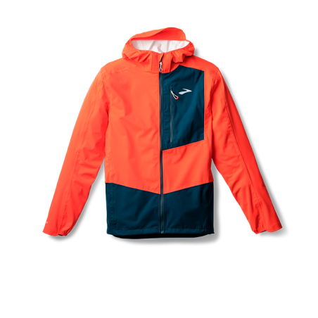 Brooks High Point Waterproof Jacket 2 Homme Flame/Deep Sea