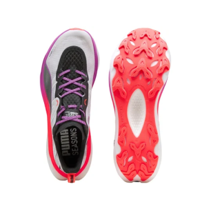 Puma Deviate NITRO Elite Trail Homme Blanc-Glow Rouge-Magenta