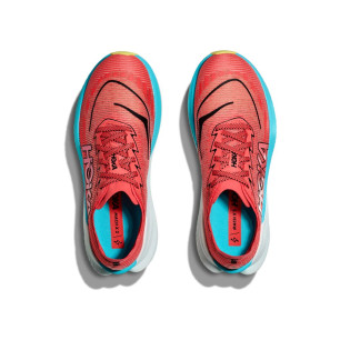 Hoka Mach X2 Femme Grapefruit/Electric Coral