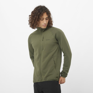 Salomon Essential Lightwarm Full Zip Homme Grape Leaf