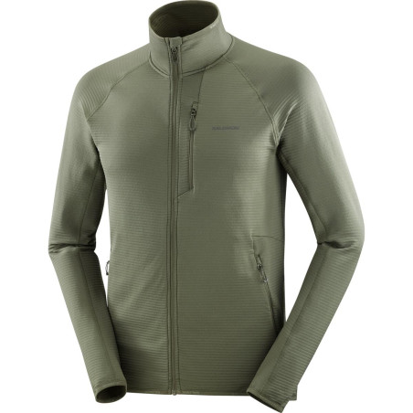 Salomon Essential Lightwarm Full Zip Homme Grape Leaf