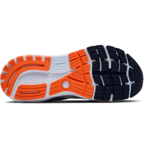 Brooks Ghost 16 Homme White/Peacoat/Orange