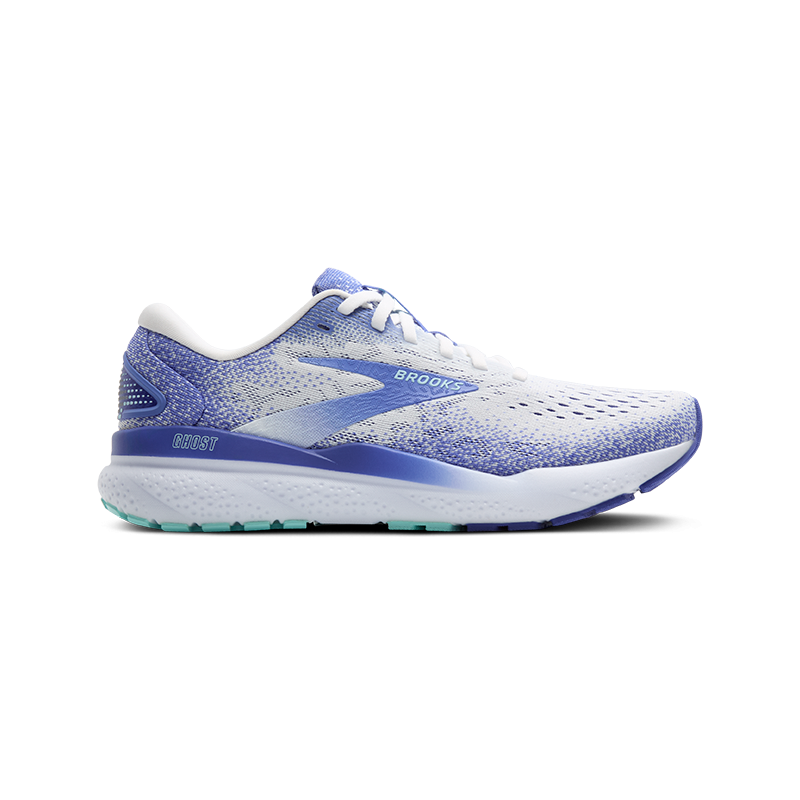 Brooks Ghost 16 Femme White/Amparo Blue/Limpet Shell
