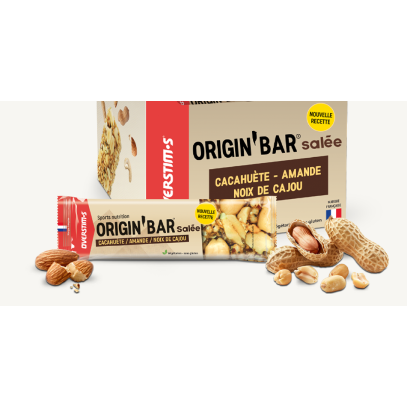 Overstims Origin Bar Salée Cacahuète/Amande/Noix de Cajou