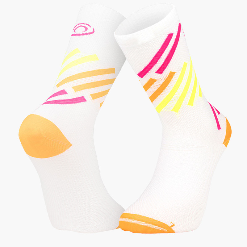 Bv Sport Socquette Light Run "Haute" Miami Orange/Jaune