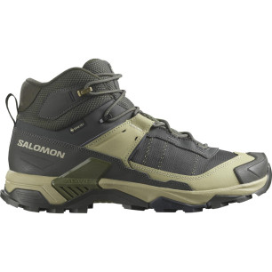 Salomon X Ultra 5 Mid GTX Homme Peat/Gray Green/Blue Nights