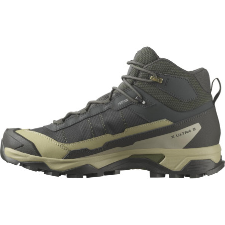 Salomon X Ultra 5 Mid GTX Homme Peat/Gray Green/Blue Nights