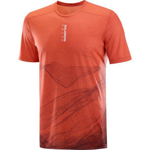 Salomon S/LAB Ultra Tee AOP Homme Burnt Sienna
