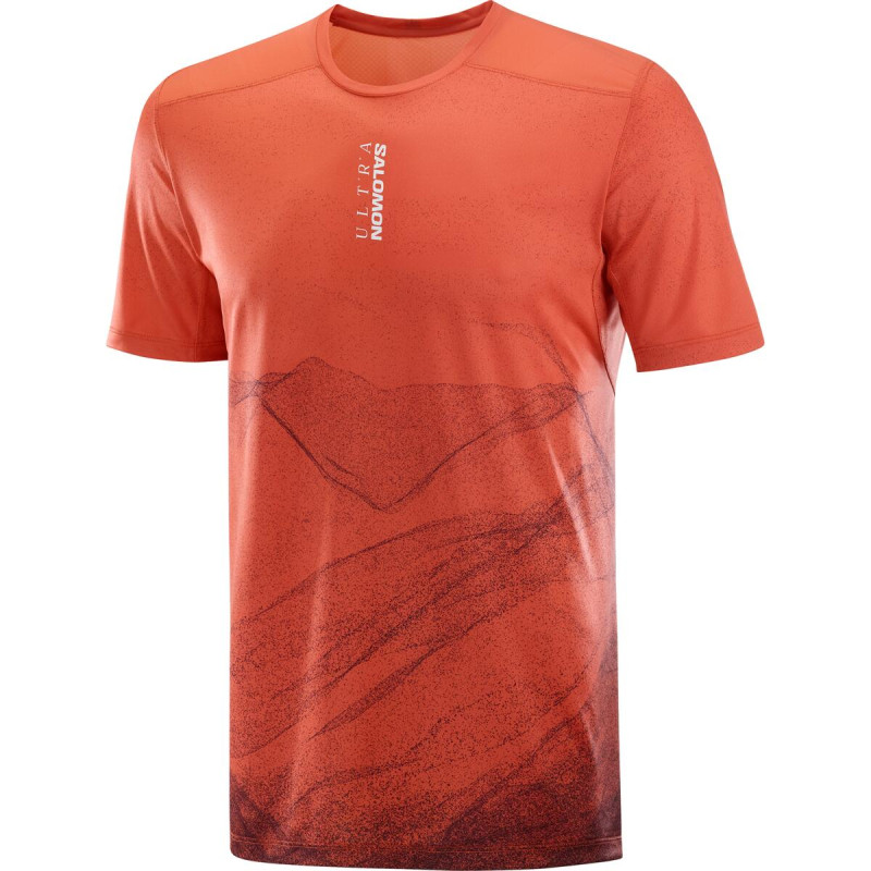 Salomon S/LAB Ultra Tee AOP Homme Burnt Sienna