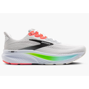 Brooks Ghost 17 Homme White/Pink Clay/Gecko