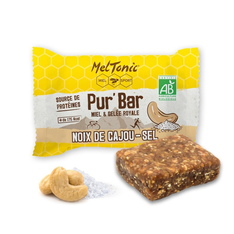 Meltonic Pur'Bar Salée Bio Cajou, Sel, Miel et Gelée Royale