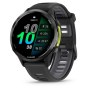 Garmin Forerunner 970 Titane Slate, Boîtier Noir, Bracelet Noir/Blanc Translucide
