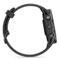 Garmin Forerunner 970 Titane Slate, Boîtier Noir, Bracelet Noir/Blanc Translucide