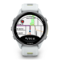 Garmin Forerunner 970 Titane Silver, Boîtier Blanc, Bracelet Blanc/Jaune Translucide