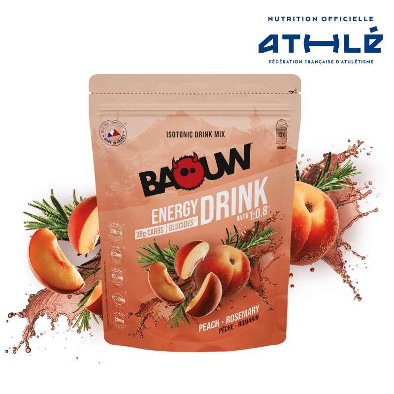 Baouw Energy Drink Pêche Romarin